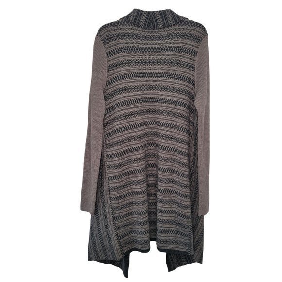 Willi Smith Womens Medium‎ Gray Open Front Merino Wool Cardigan Sweater - Picture 2 of 3